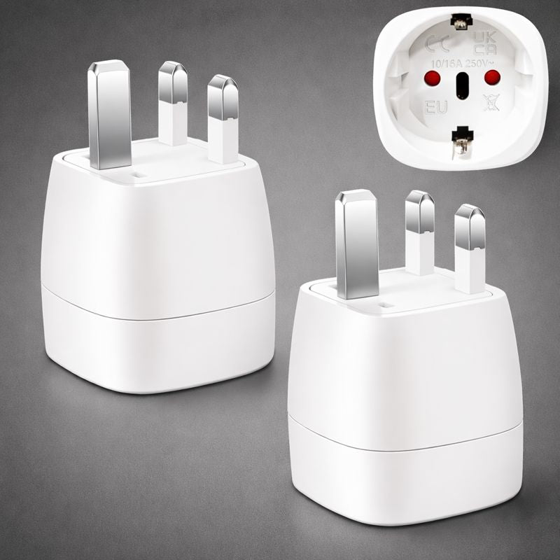 Adaptateur prise anglaise type G – France vers UK, lot de 2, offre 1+1