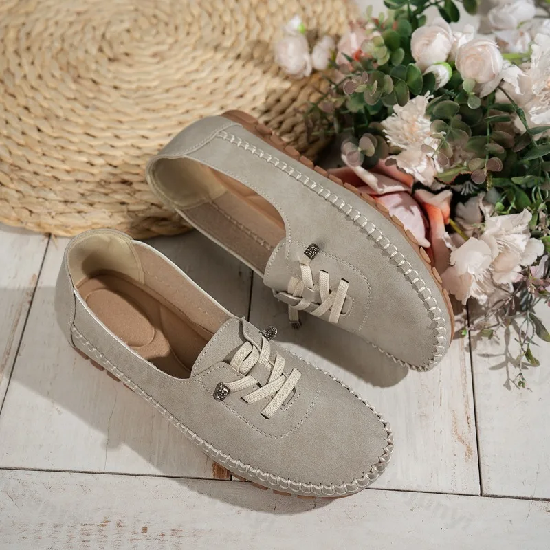 Mocassins femme confort Ă lacets