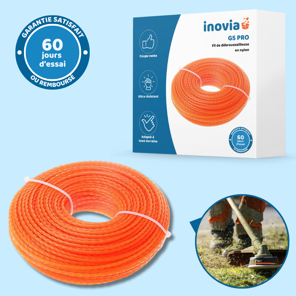 Fil de Débroussailleuse Ultra-Résistant en Nylon Torsadé – Haute Durabilité pour Entretien de Jardin