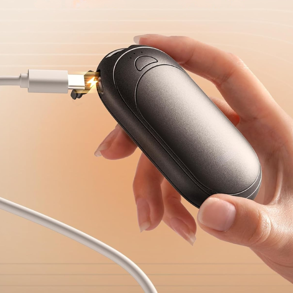 HandHeat | Chauffe-mains rechargeable réutilisable – Lot de 2, portable et magnétique pour l’hiver