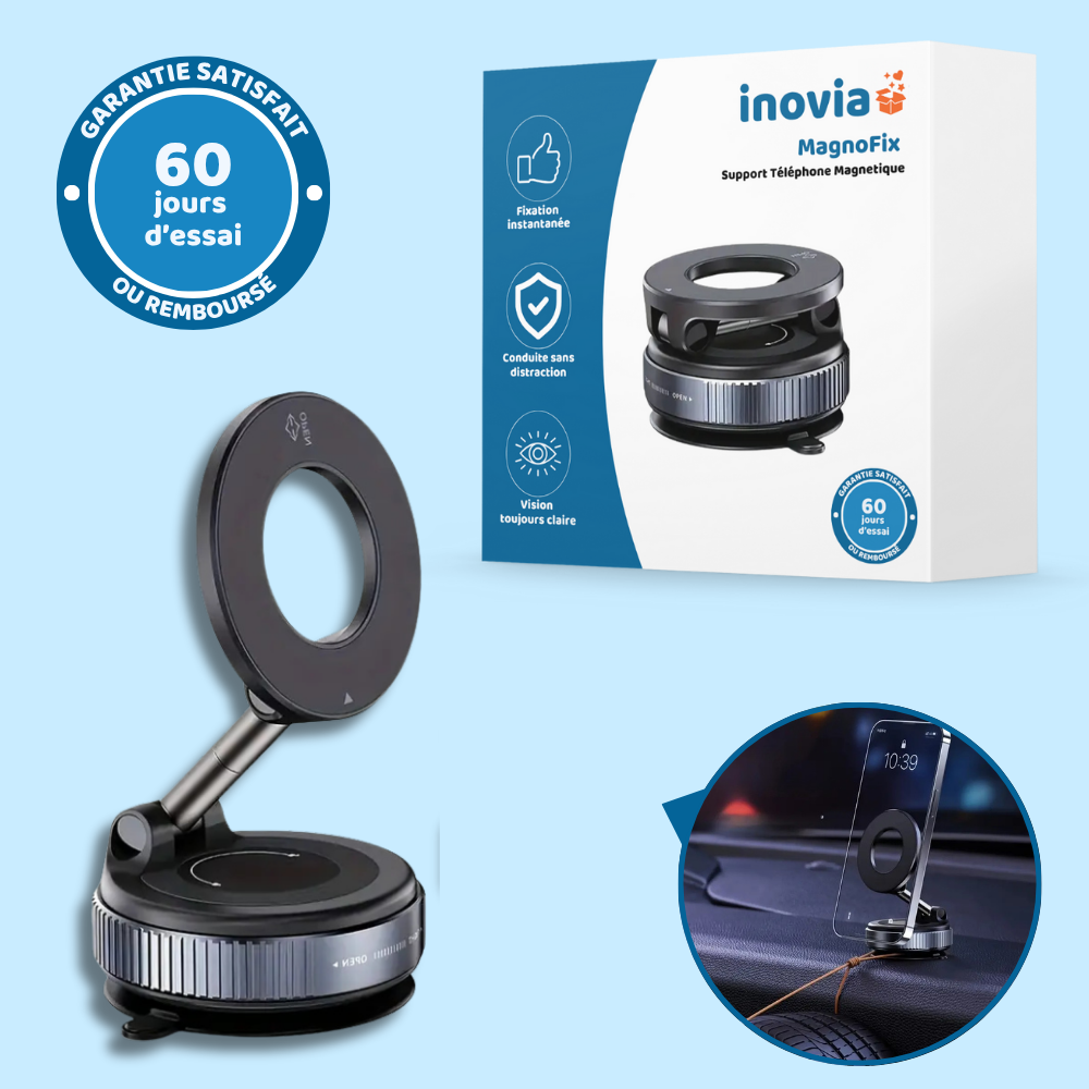 MagnoFix – Support magnétique avec ventouse ultra-fixation