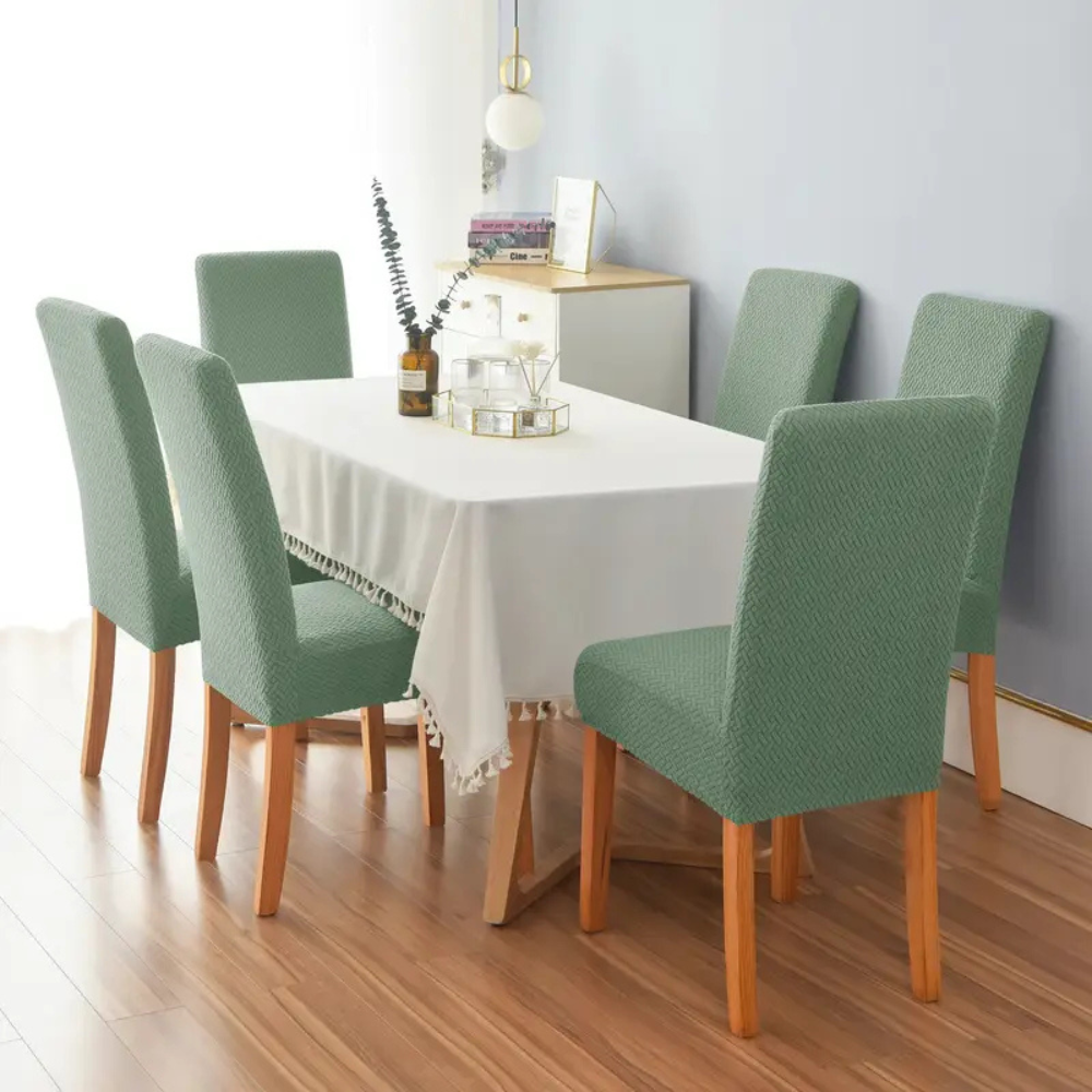 Housses de chaise en velours extensibles lavables (lot de 4)