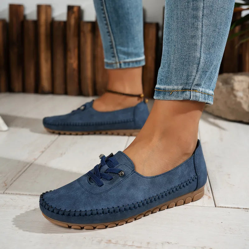 Mocassins femme confort Ă lacets