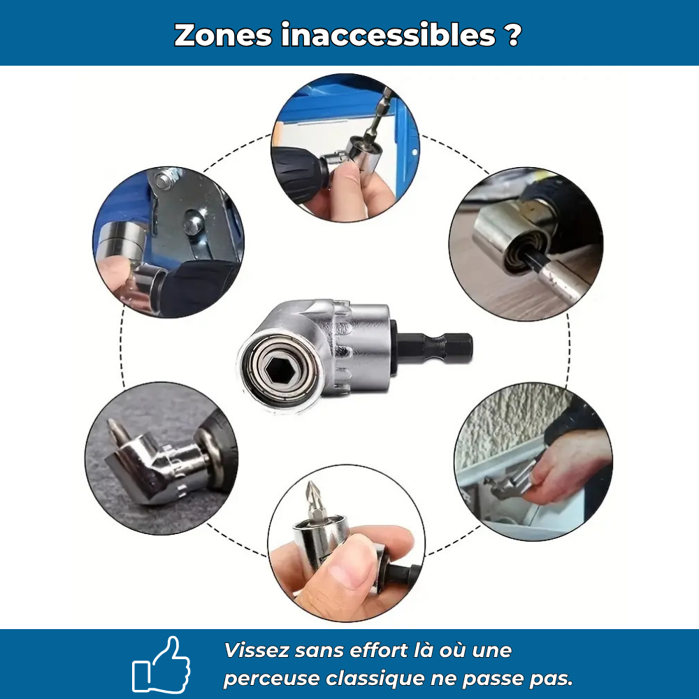 Embout de perceuse à angle 105°
