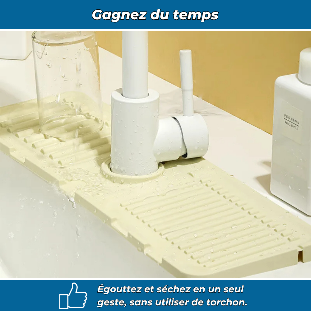 Tapis égouttoir pliable en silicone anti-chaud