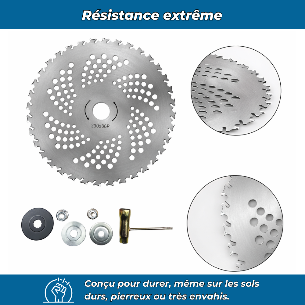 G90 PRO – Disque de débroussailleuse multifonctions indestructible