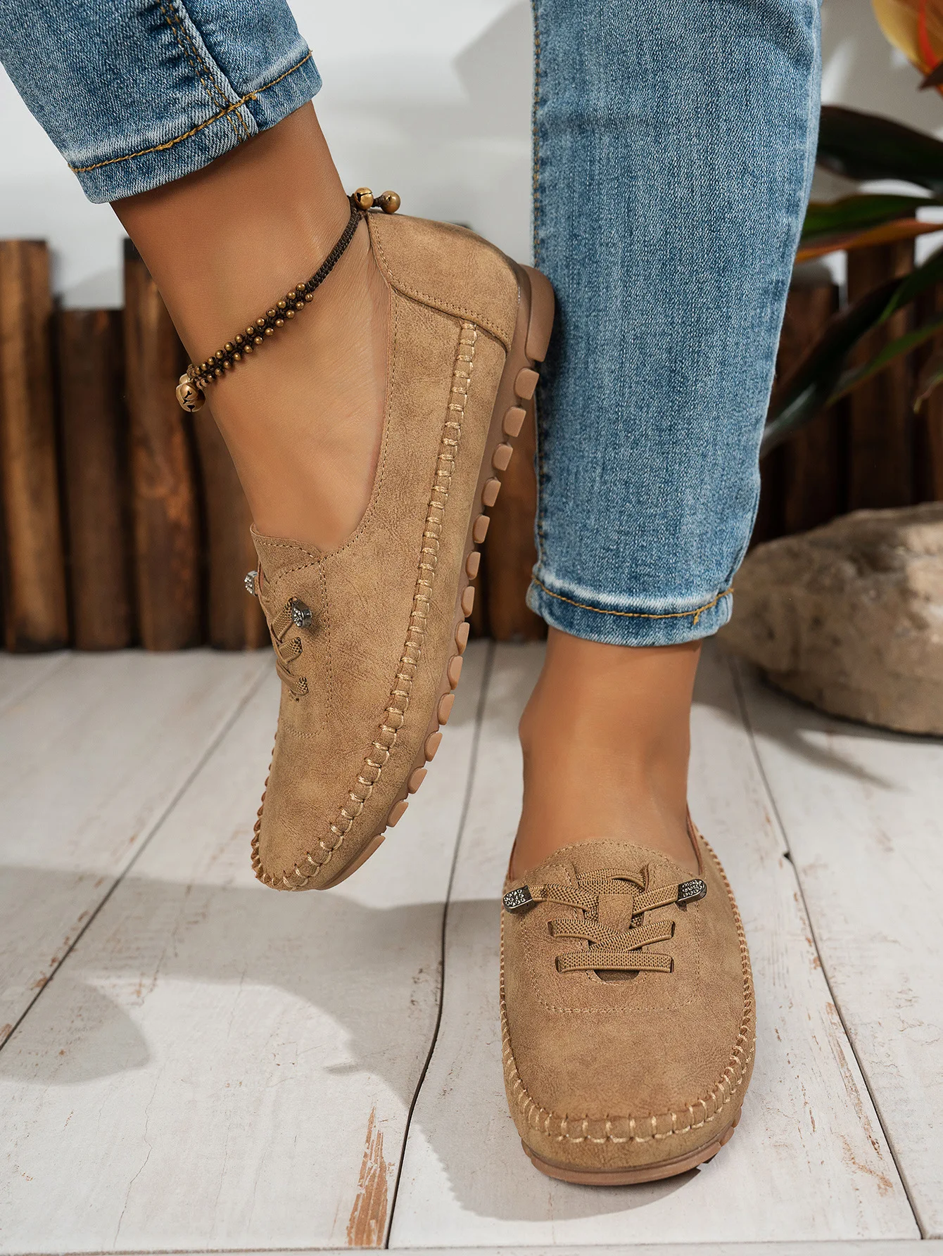 Mocassins femme confort Ă lacets