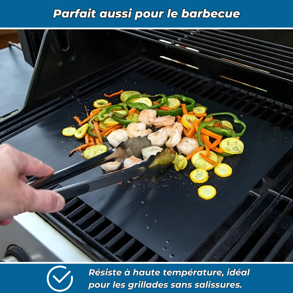 Cuisin'Pro – Tapis de four & barbecue multi-usages (Lot de 2)