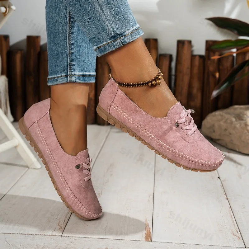 Mocassins femme confort Ă lacets