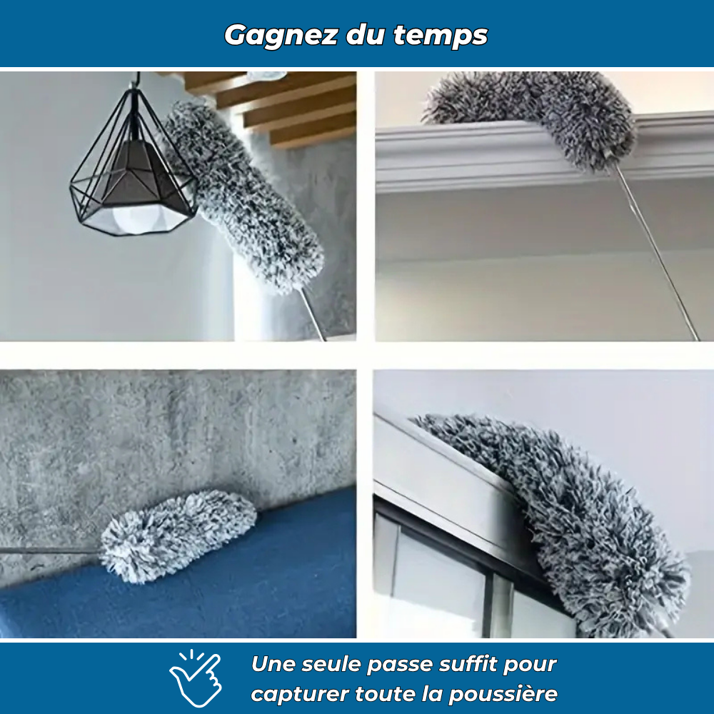 Brosse télescopique pour dépoussiérage en hauteur