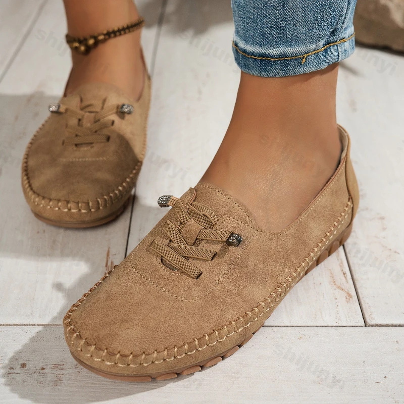 Mocassins femme confort Ă lacets