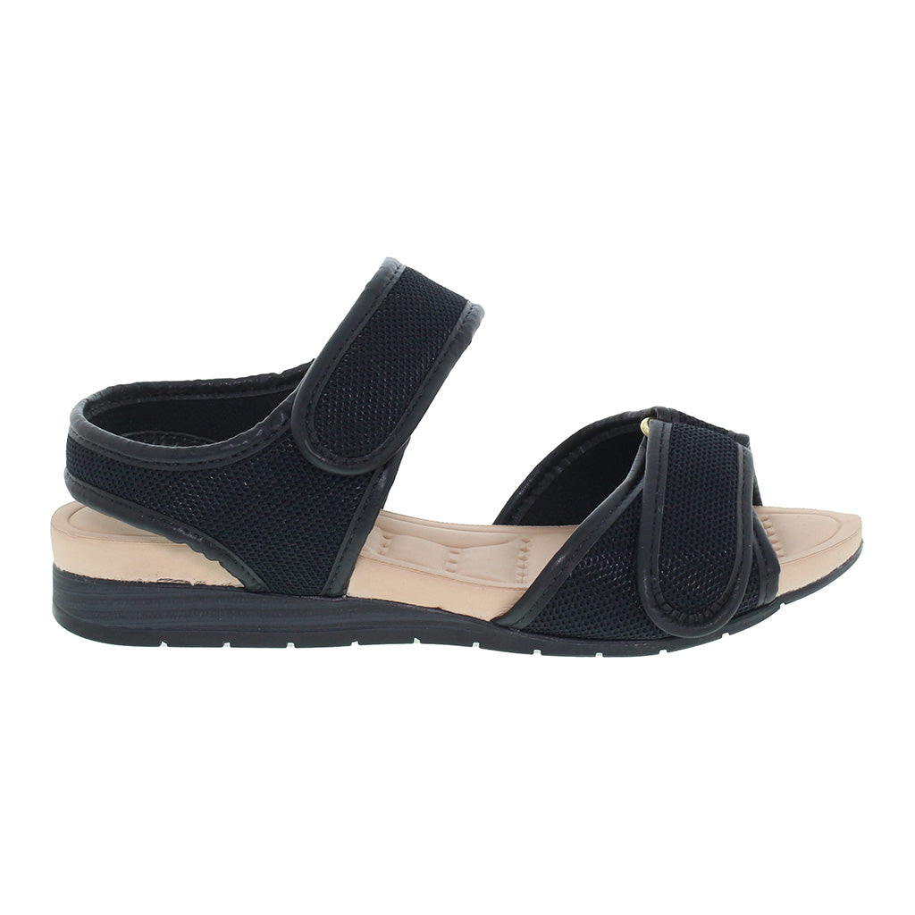 Sandale anti-transpirante velcro ultra-confortable pour femmes avec semelle Dry-Tech