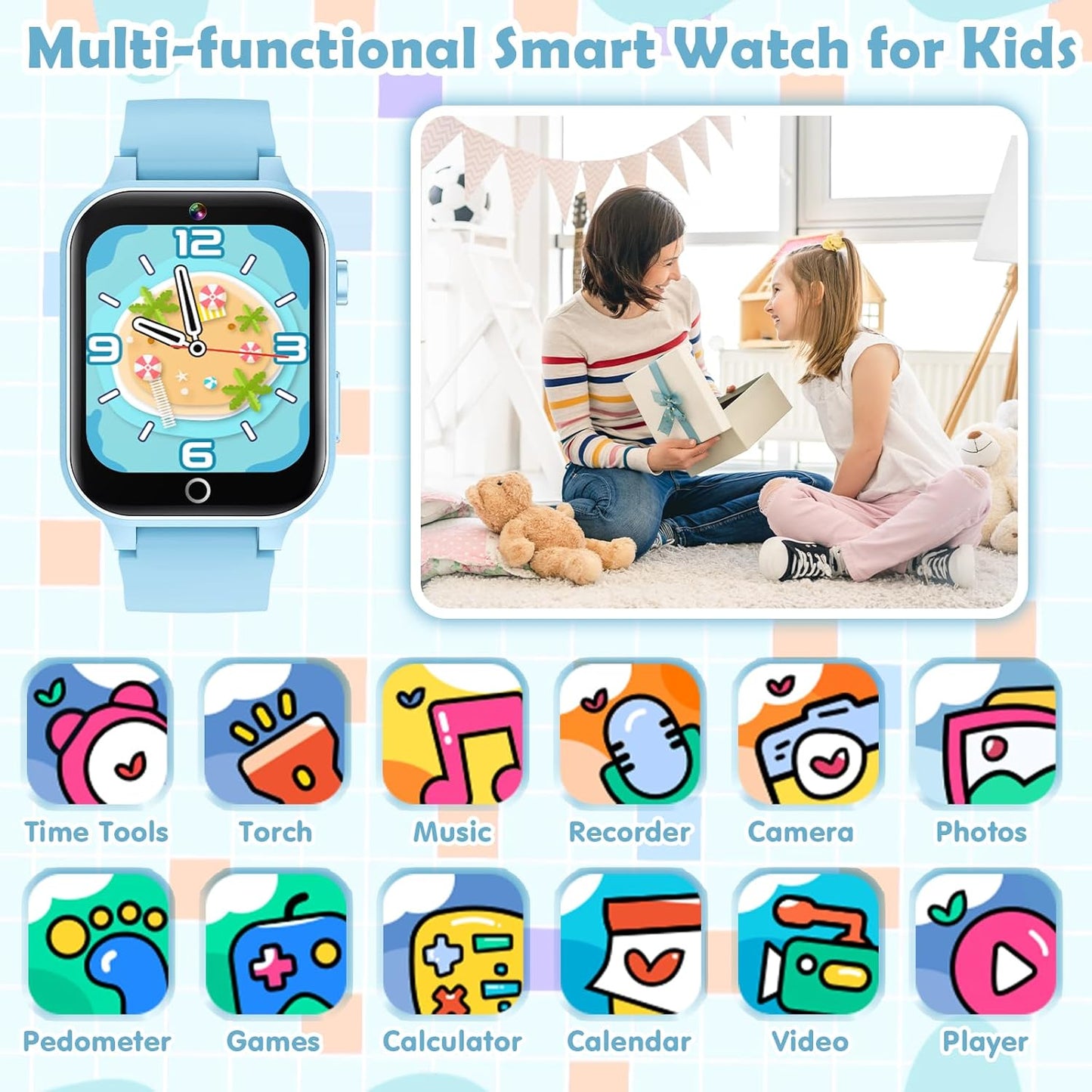 SmartKid™ – Montre Intelligente pour Enfants avec Caméra HD & 26 Jeux Éducatifs
