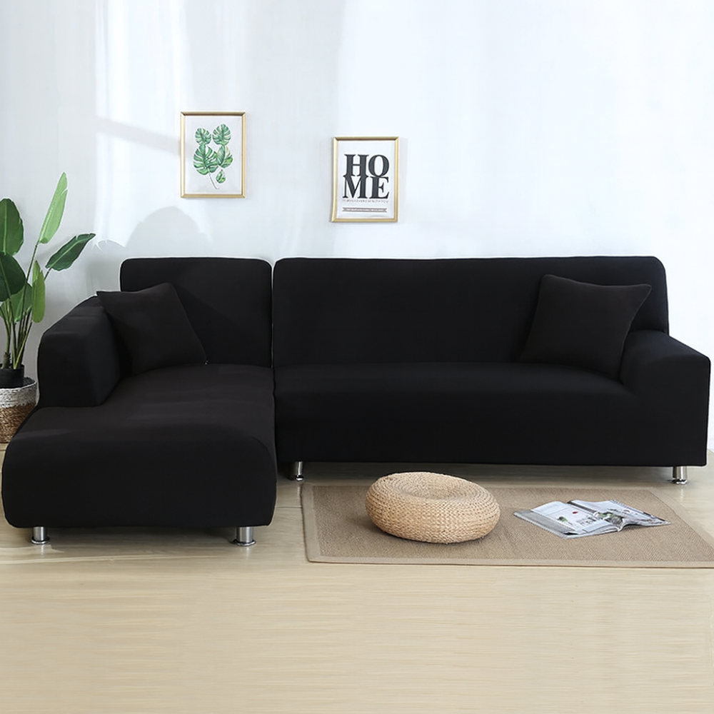 Housse extensible pour canapé d'angle – Lot de 2