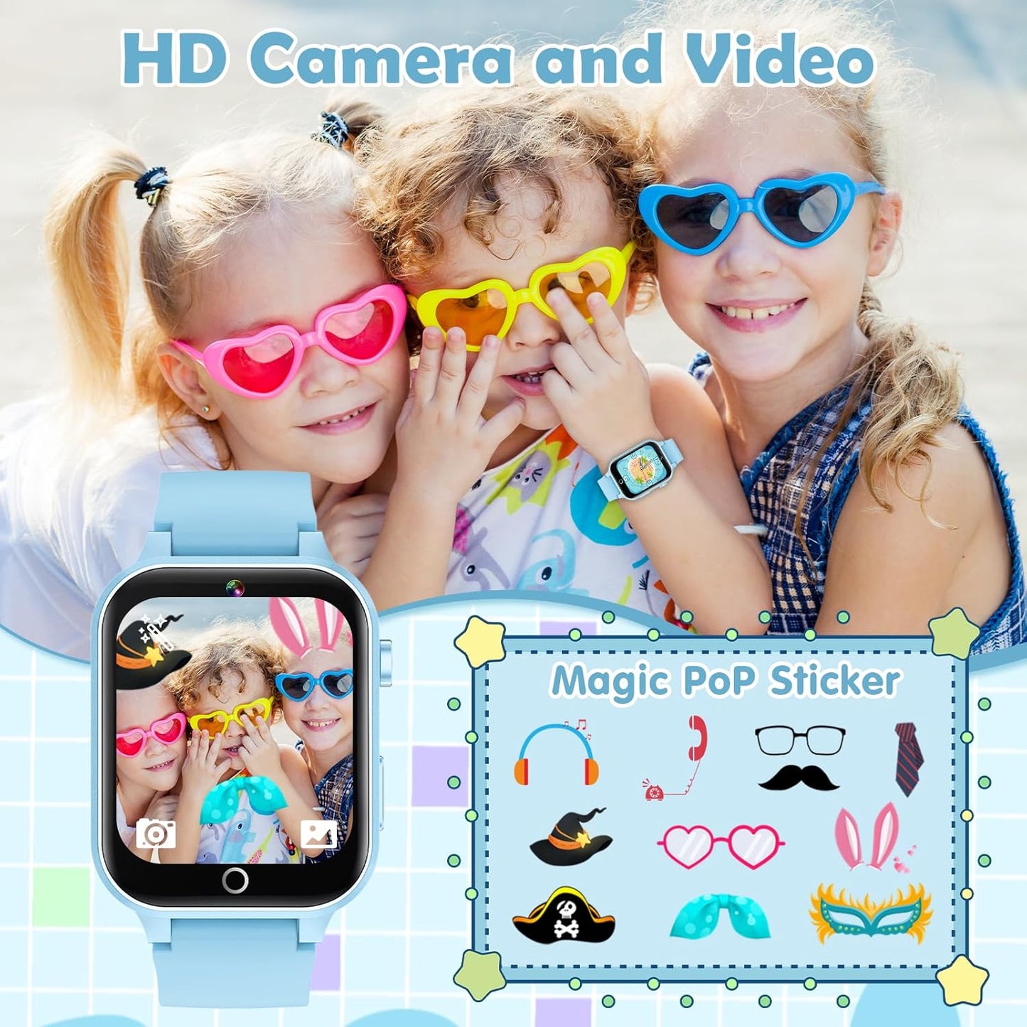 SmartKid™ – Montre Intelligente pour Enfants avec Caméra HD & 26 Jeux Éducatifs
