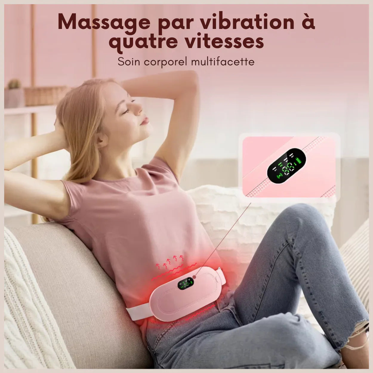 Ceinture Chauffante Utérine Intelligente pour Les Douleurs Menstruelles, Abdominales et Lombaires