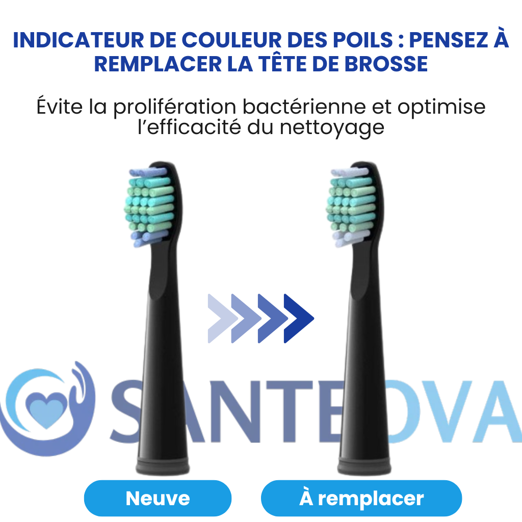 ClariClean™ – Brosse à Dents Électrique Automatique, avec 5 modes d’intensité