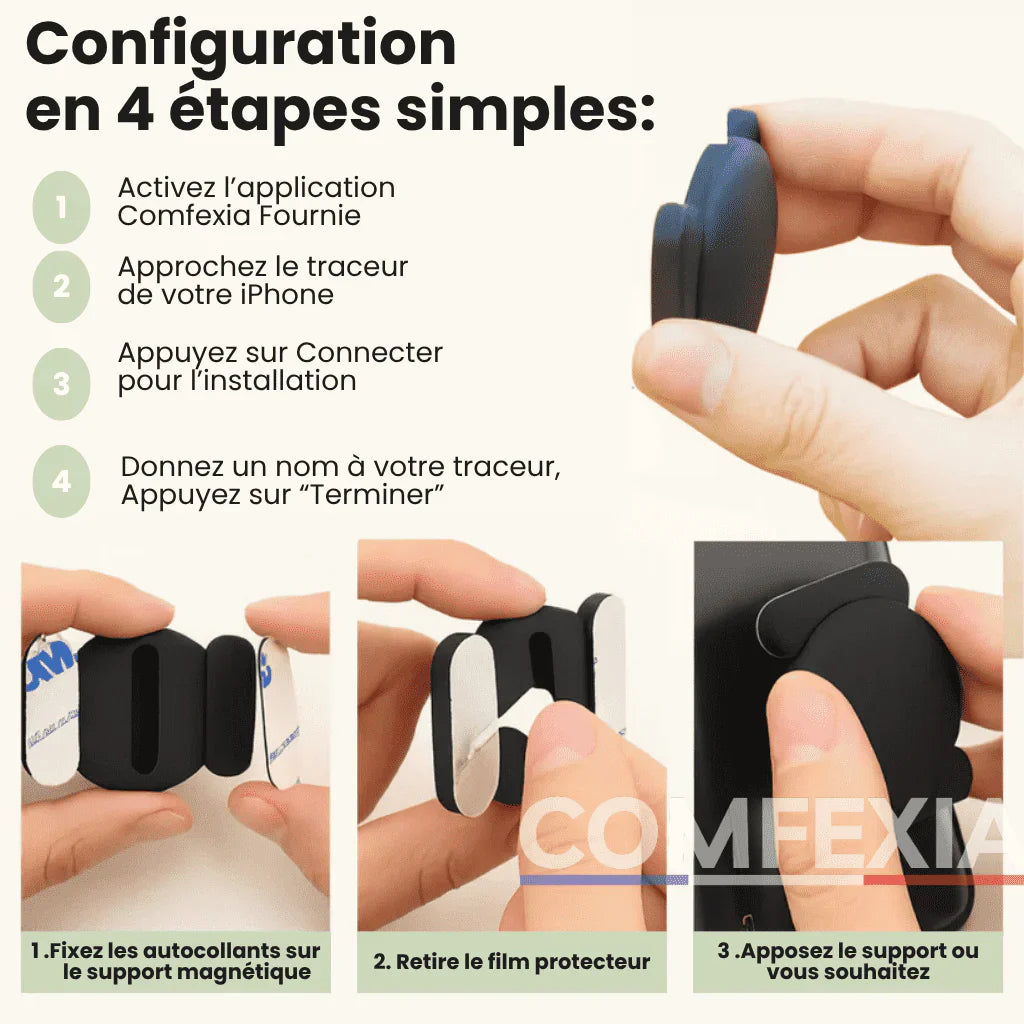 Comfexia™ – Traceur GPS Valise Sans Abonnement, Android & iOS
