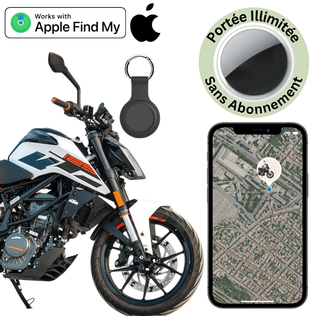 Comfexia™ – Traceur GPS Moto Sans Abonnement, iOS Apple Find My