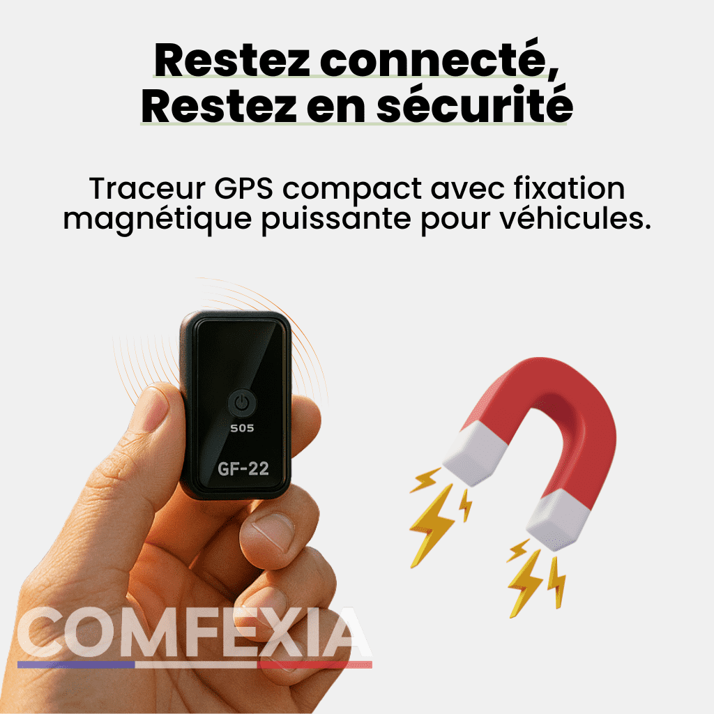 Comfexia™ – Traceur GPS Sans Abonnement, Assurez la Sécurité de Votre Voiture
