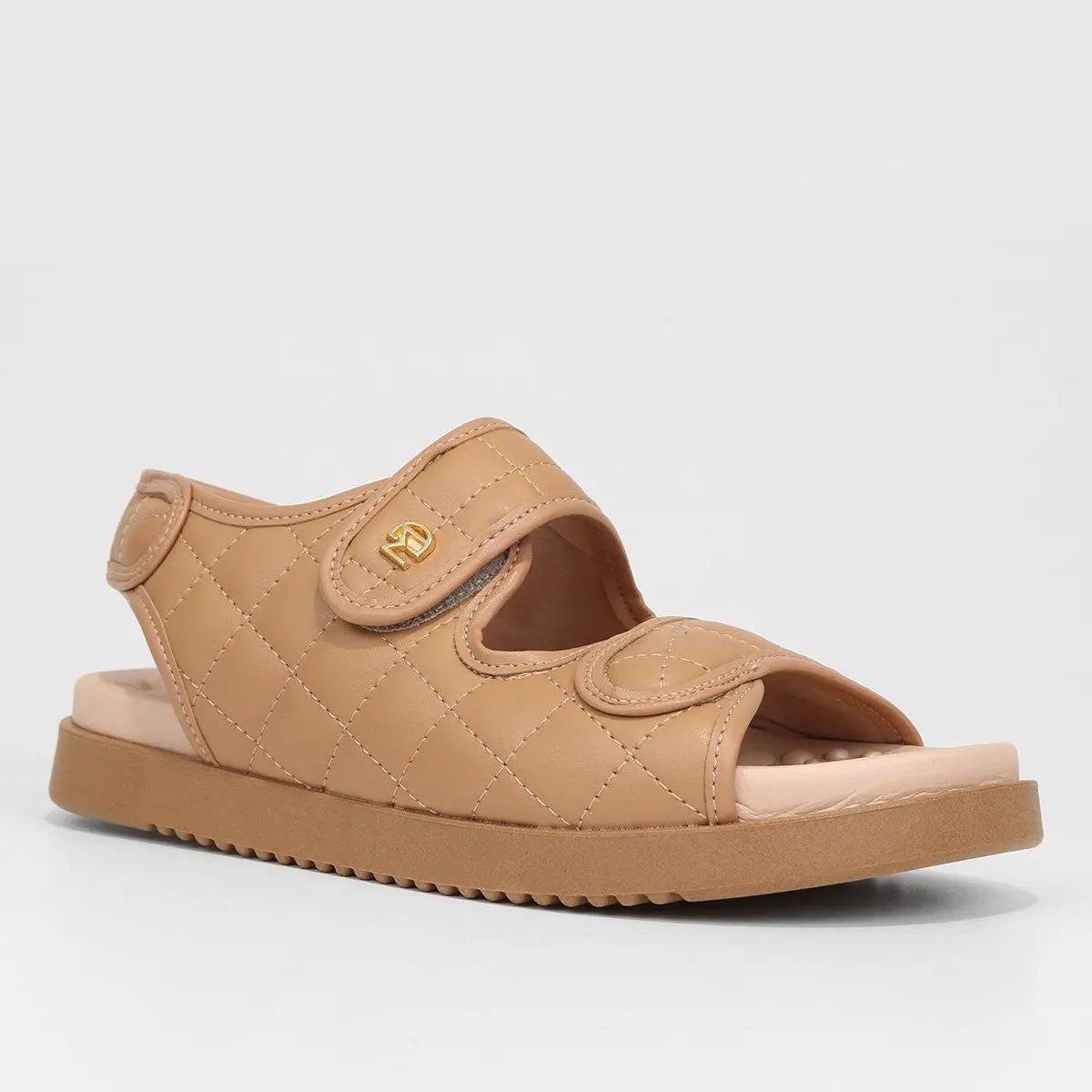 Sandale plate velcro ultra-douce avec semelle Reflex-Sense pour femmes