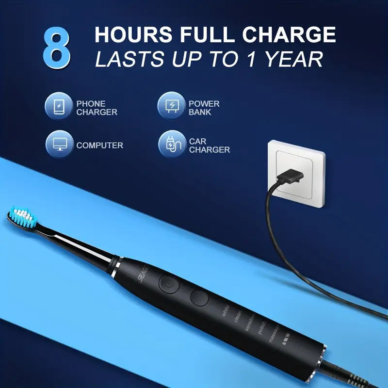 Dentrax™ – Brosse à Dents Électrique Automatique, Longue Autonomie et Étanche