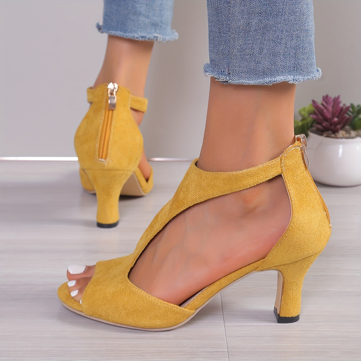 Sandales Ă Talons Hauts Peep Toe pour Femme