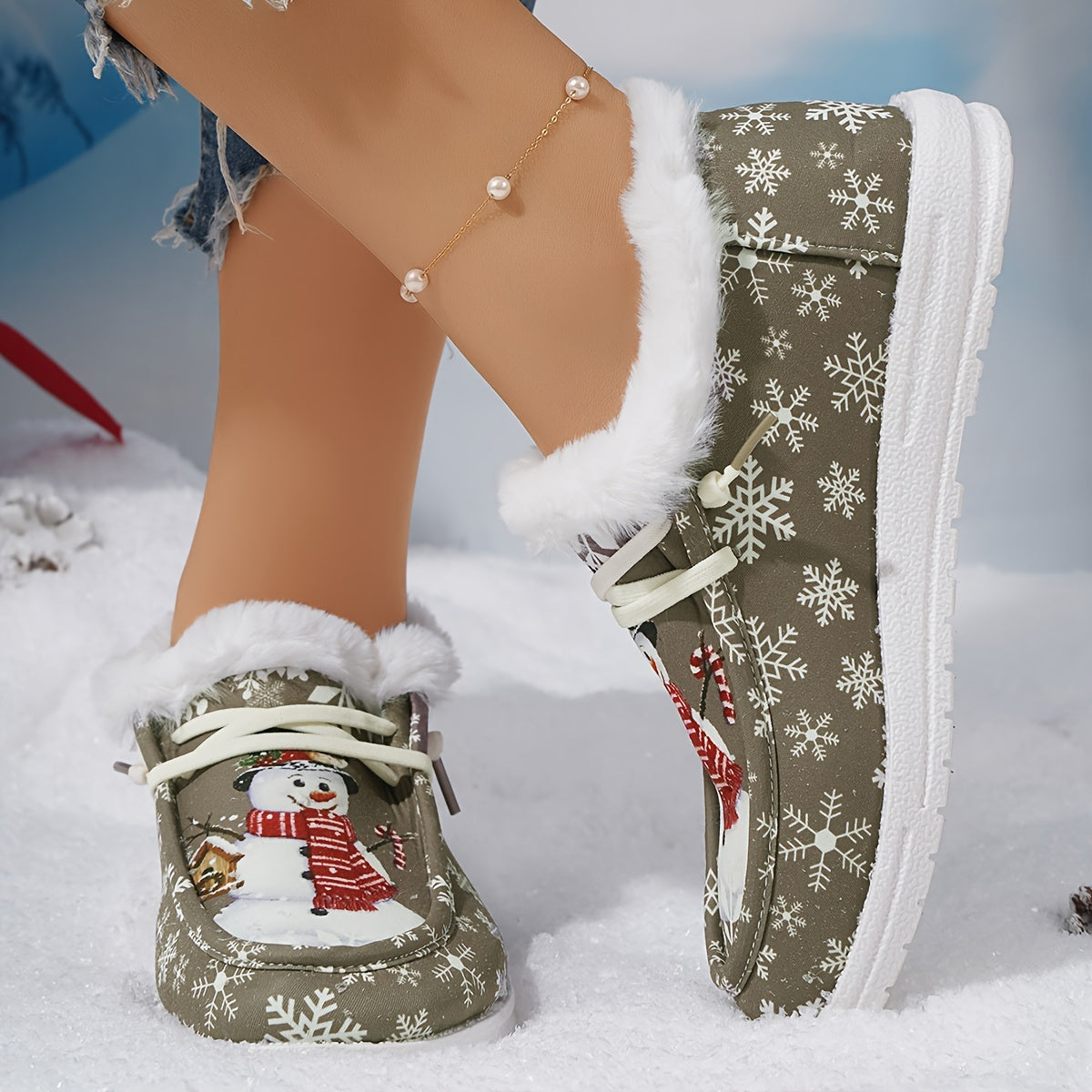 Baskets Épaisses et Chaudes “bonhomme de Neige”