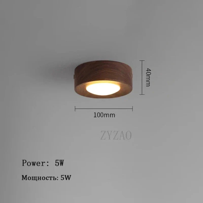 Lampe Plafonnier Bois Chic avec LED Intense