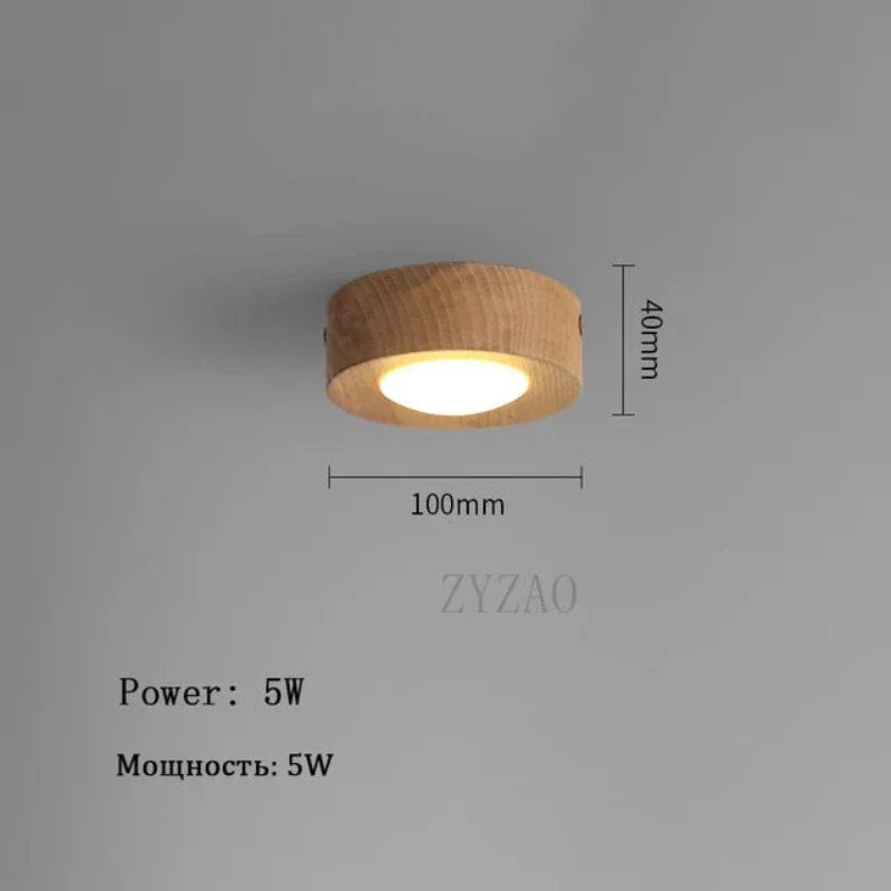 Lampe Plafonnier Bois Chic avec LED Intense