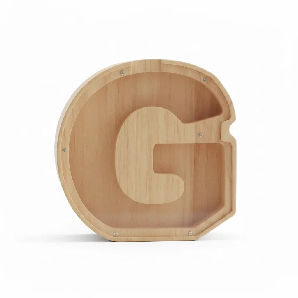 Tirelire Lettre en Bois