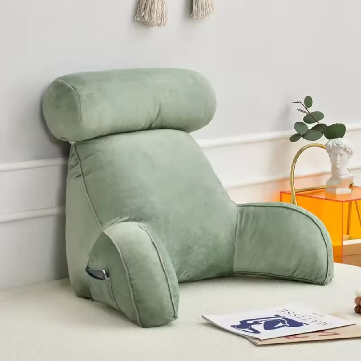 Oreiller Ergonomique de Lecture à Mémoire de Forme