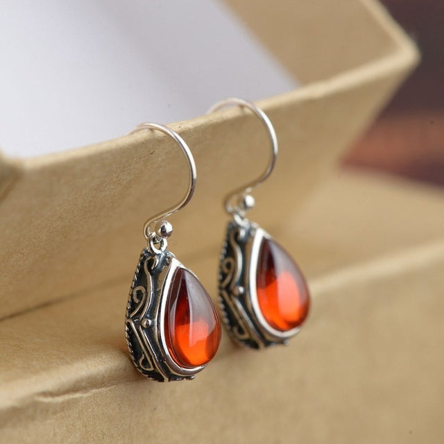 Boucles d'oreilles Vintage en cristal argenté
