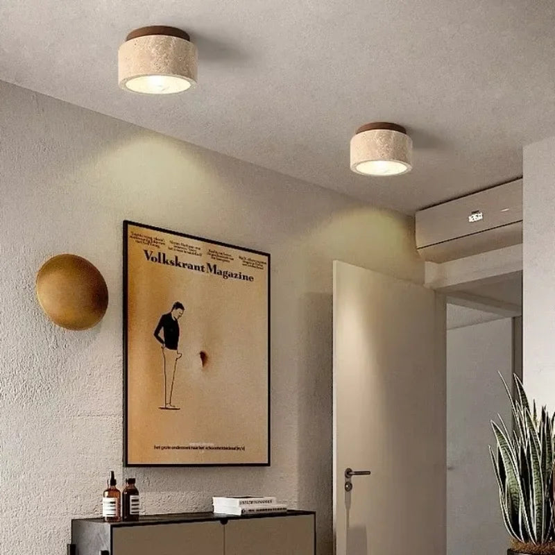 Lustre Élégant en Pierre pour Entrée et Hall