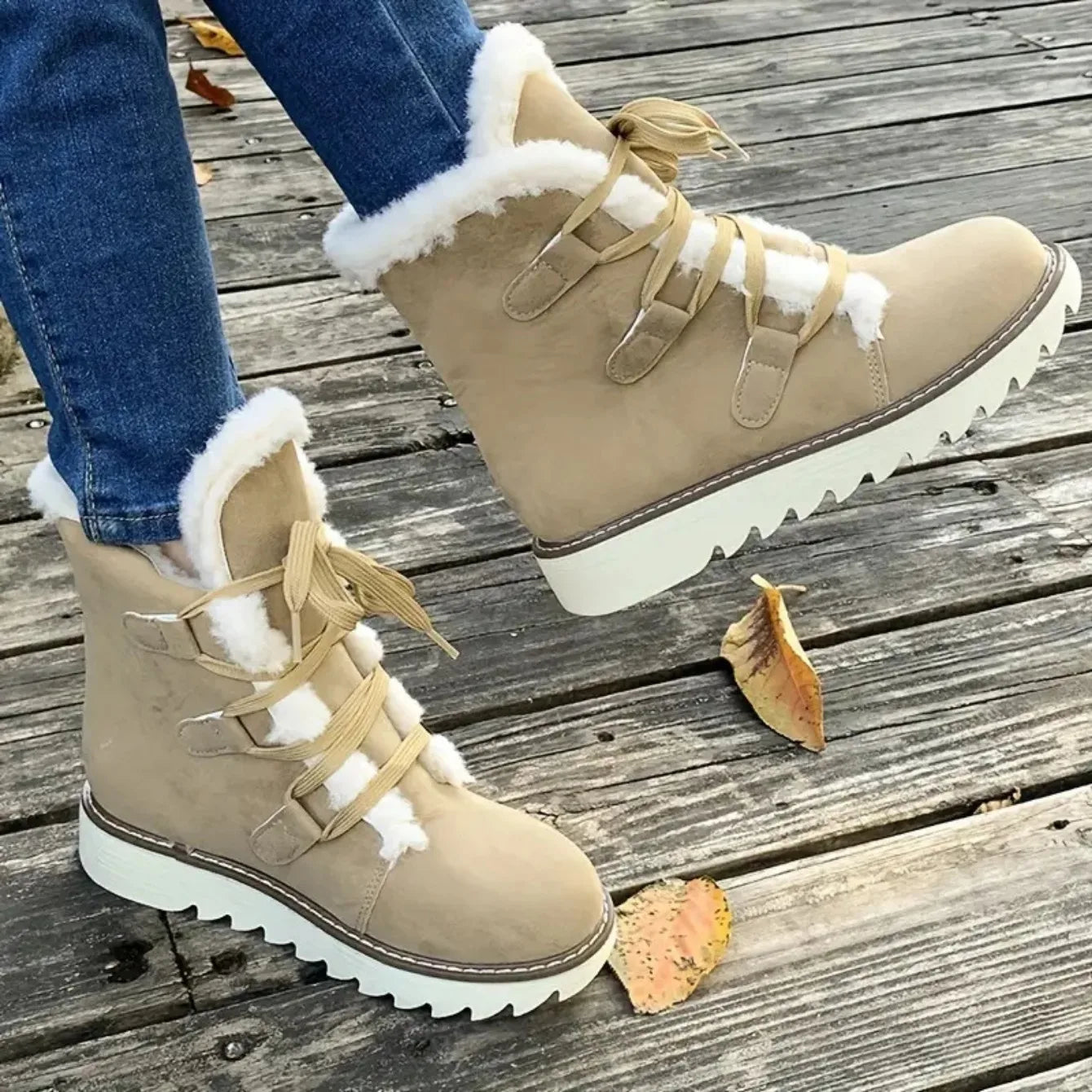 Bottes d’Hiver Fourrées Femme – Style Confort & Élégance