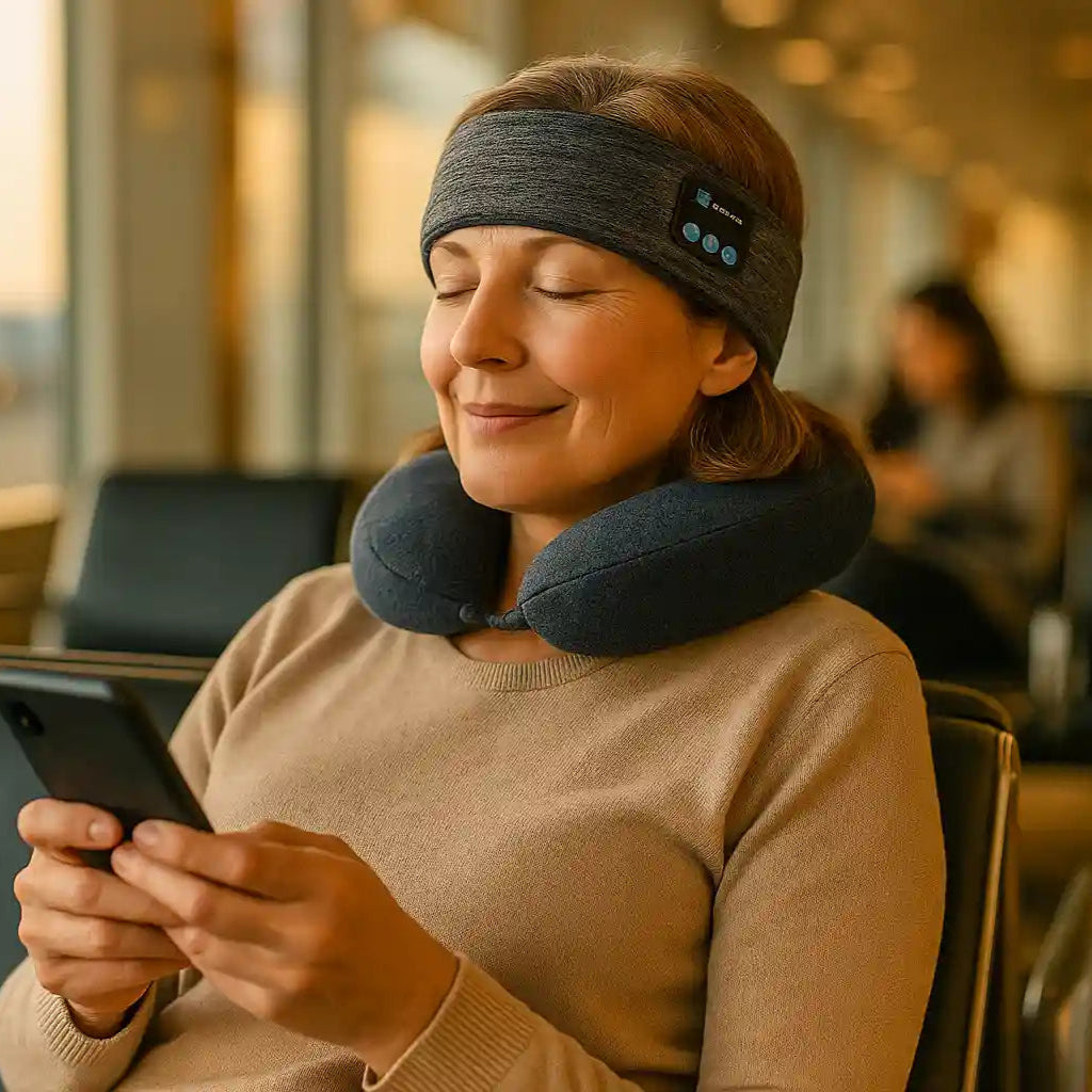 Somnexa™ – Masque Audio Bluetooth pour Un Rndormissement Plus Serein