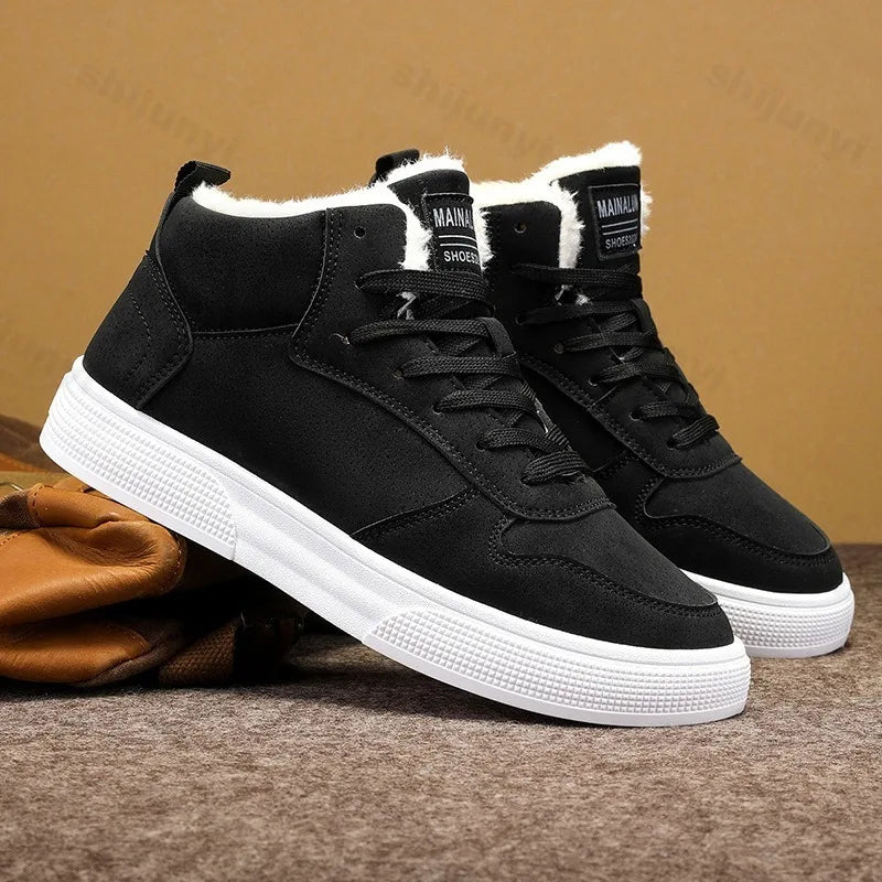 Baskets mi-hautes unisexes Ă lacets