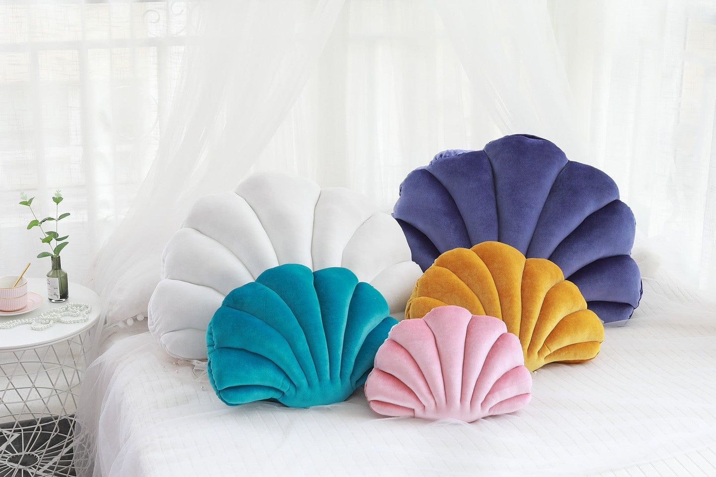 Coussin Coquillage en Velours