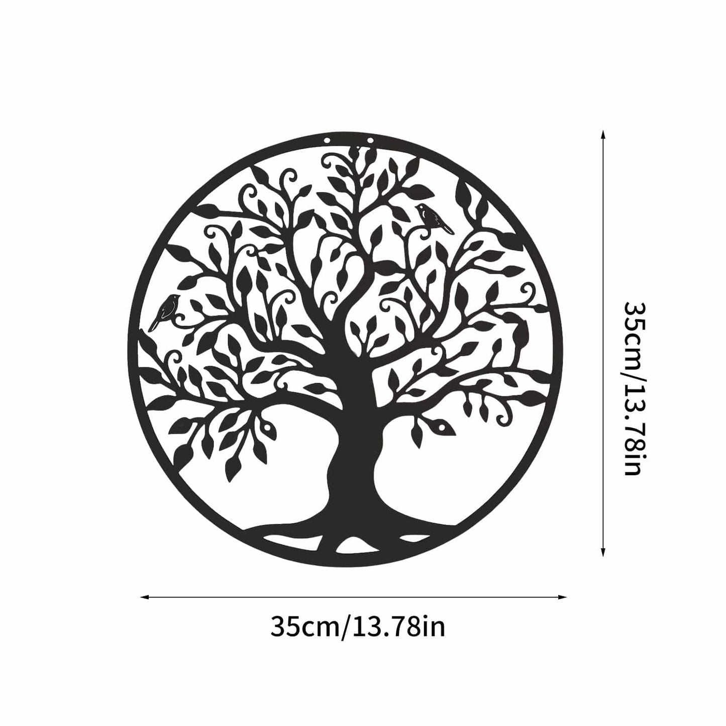 Décoration Murale Extérieure "Arbre de Vie" en Metal