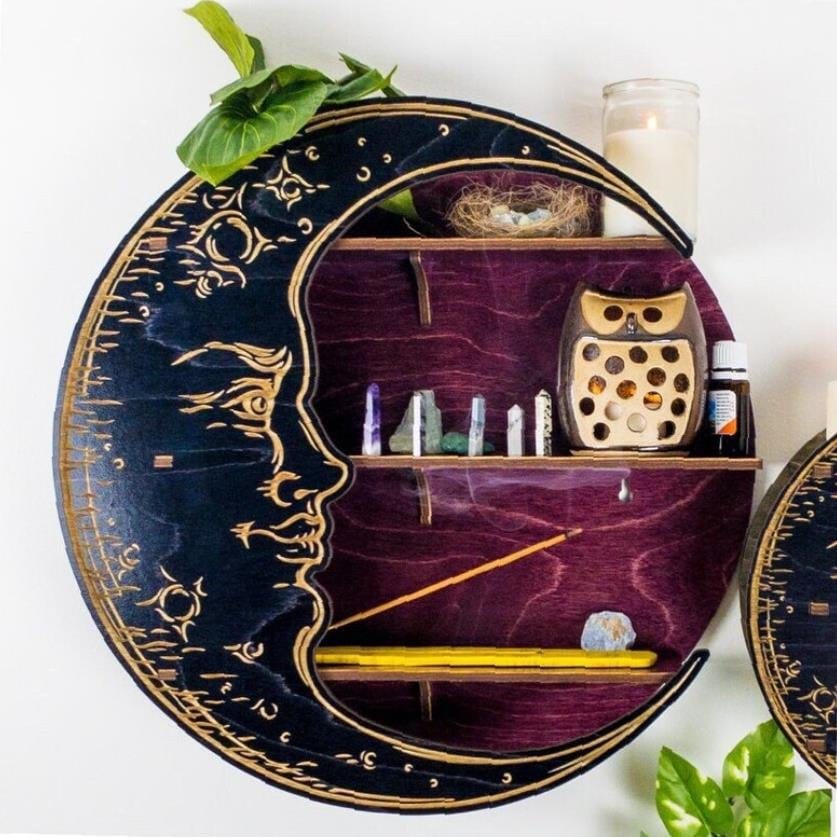 Étagère "Croissant de Lune" en Bois