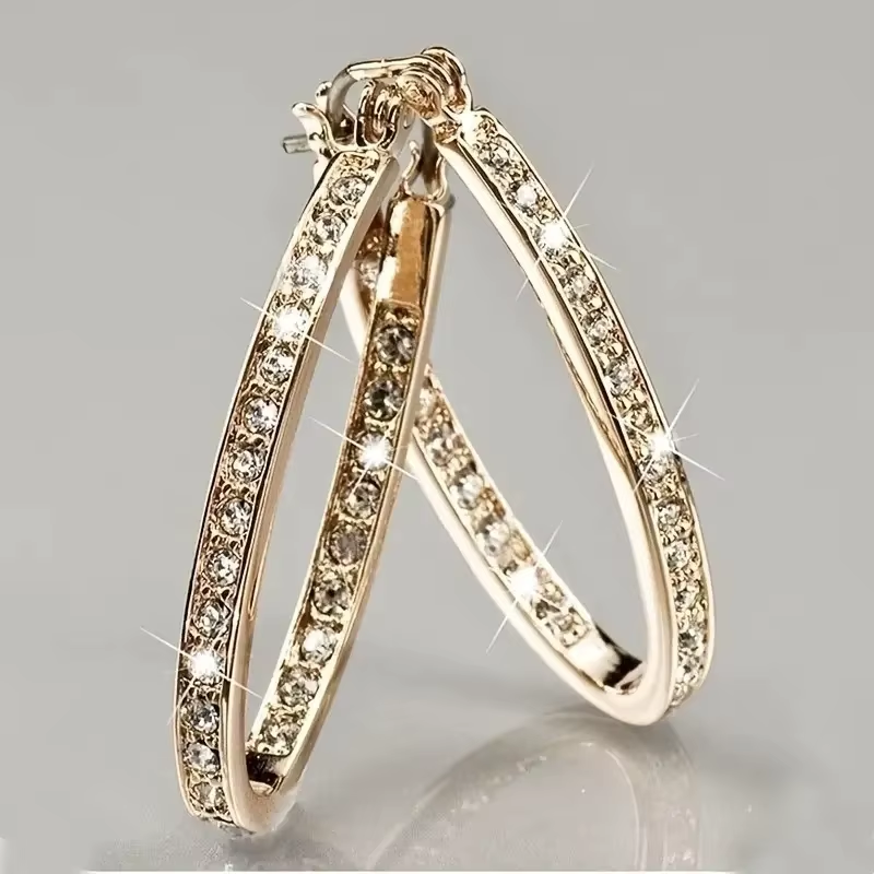 Boucles d'oreilles élégantes et brillantes