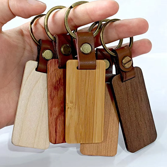 Porte Clé Voiture en Bois Personnalisable - KeyRing™