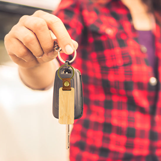 Porte Clé Voiture en Bois Personnalisable - KeyRing™