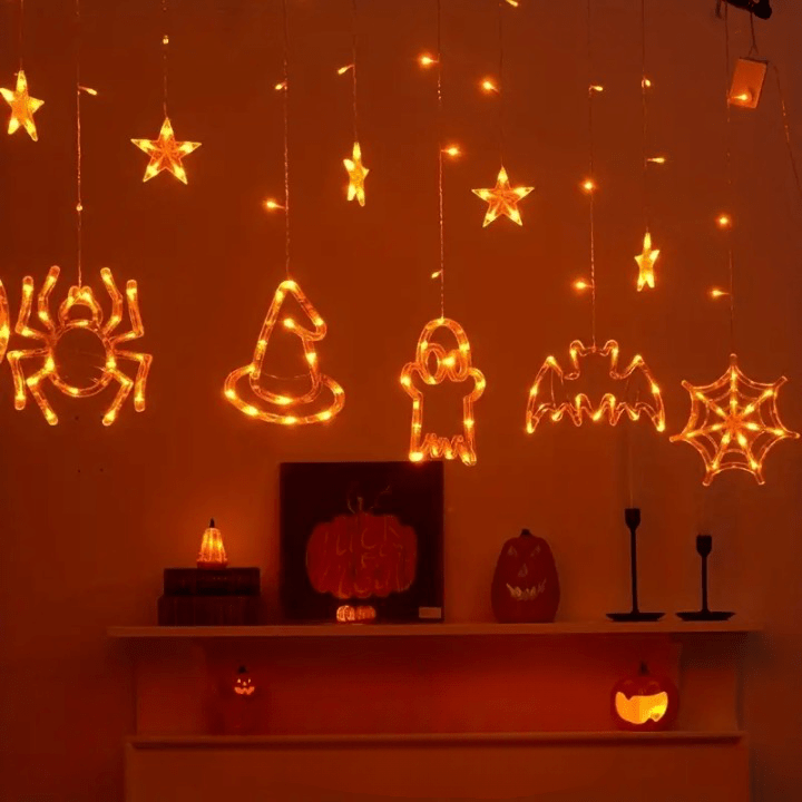 Guirlandes Lumineuses d'Halloween Étincelantes