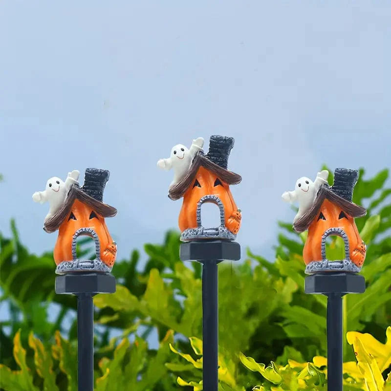 Lampe Solaire Maison-Citrouille Fantaisiste