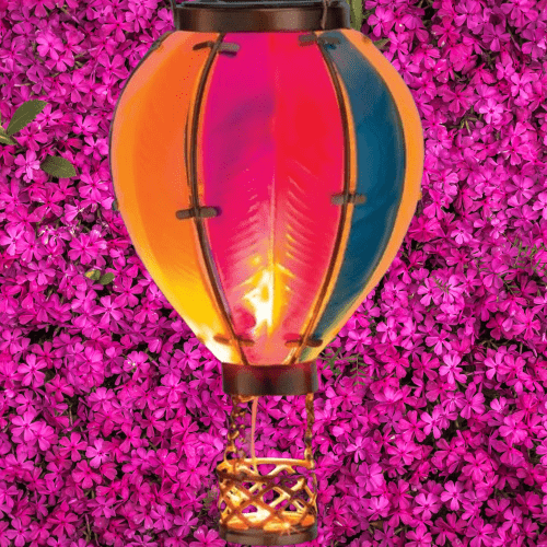 Lanterne Solaire Extérieur Féerique Ballon à Air Chaud