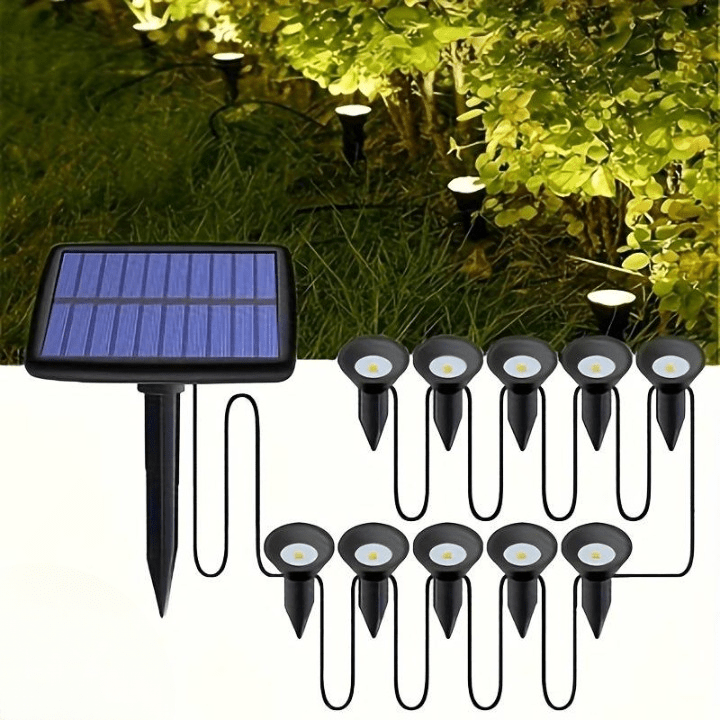Spots Solaire Extérieur de Pelouse Ultra-Lumineuses (Lot de 8 + 2 Offertes)