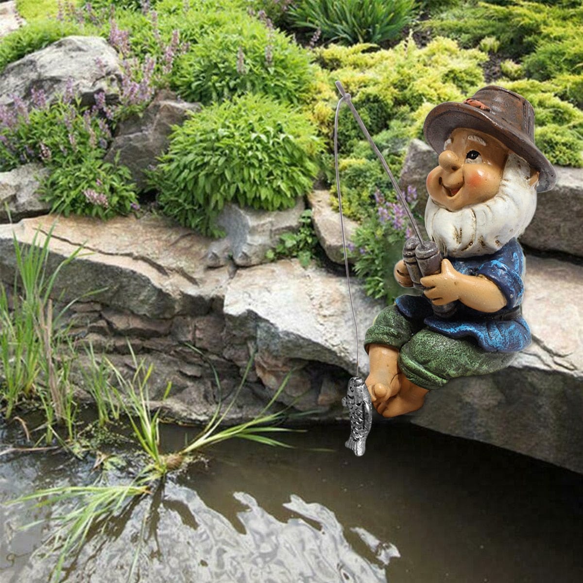 Nain de jardin Original Pêcheur Rigolo
