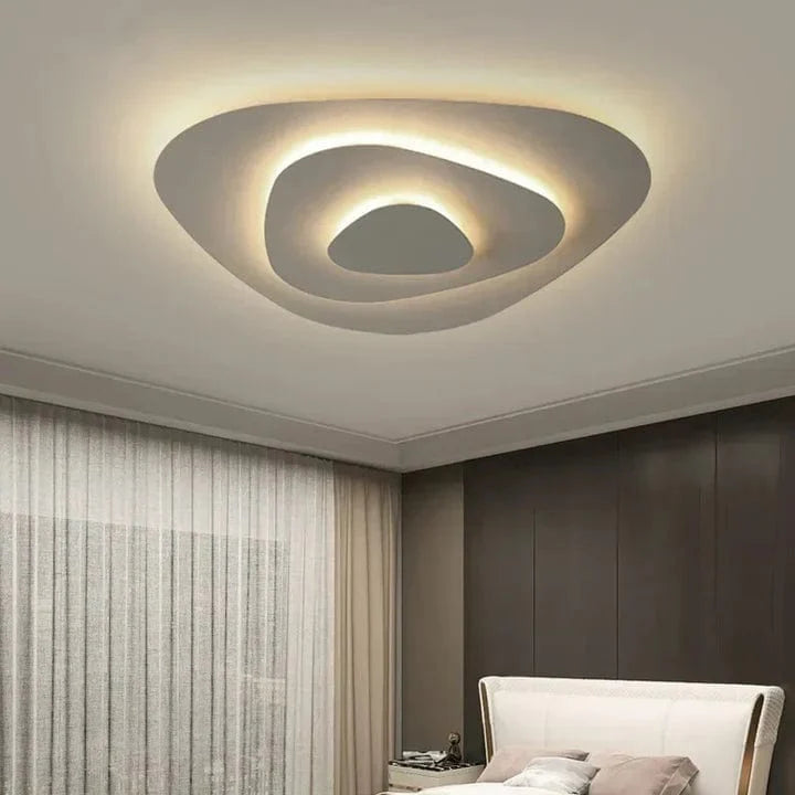 Plafonnier Blanc Spirale Sophistiqué