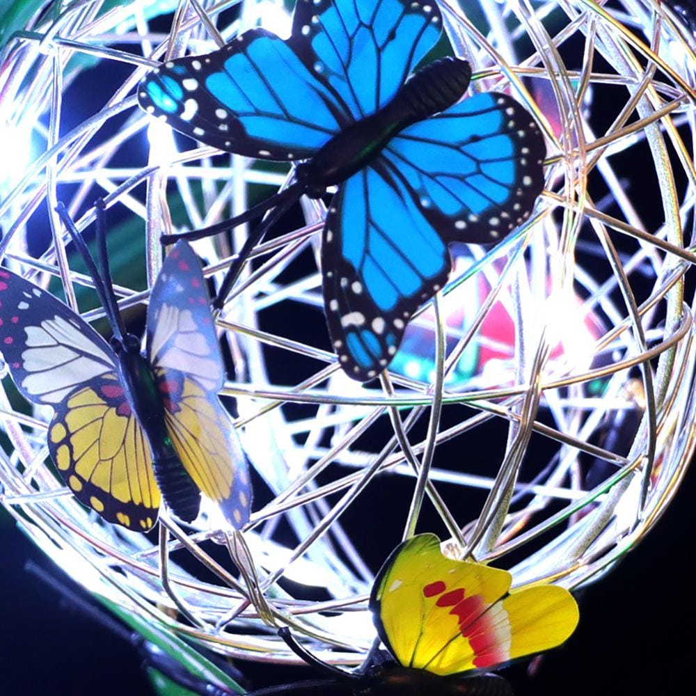 Petite Lampe Solaire Papillons Enchantés